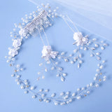 Silver Pearl Crystal Wedding Hair Comb Bride's Hair Ornament