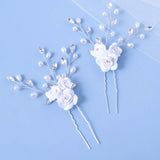 Silver Pearl Crystal Wedding Hair Comb Bride's Hair Ornament