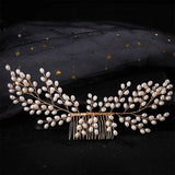 Silver Pearl Hair Comb Pin Band Headband Tiara Bride Party Wedding