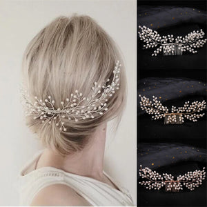 Silver Pearl Hair Comb Pin Band Headband Tiara Bride Party Wedding