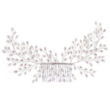 Silver Pearl Hair Comb Pin Band Headband Tiara Bride Party Wedding