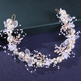 Silver Pearl Rhinestone Headband Tiara Hairband Wedding Hair Accessories