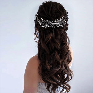 Silver Pearl Wedding Hair Combs Bridal Headpiece