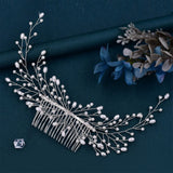 Silver Pearl Wedding Hair Combs Bridal Headpiece