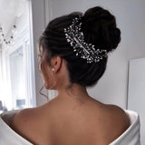 Silver Pearl Wedding Hair Combs Bridal Headpiece