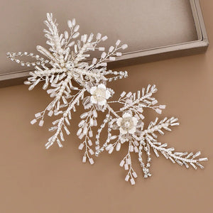 Crystal Wedding Flower Hair Clip for Women