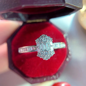 Silver Princess Cut Zirconia Rings for Women