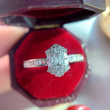 Silver Princess Cut Zirconia Rings for Women