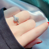 Silver Princess Cut Zirconia Rings for Women