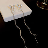 Sparkling Rhinestone Butterfly Ear Clips for Women