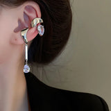 Sparkling Rhinestone Butterfly Ear Clips for Women