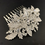 Silver Rhinestone Wedding Hair Combs Leaf Hair Ornaments