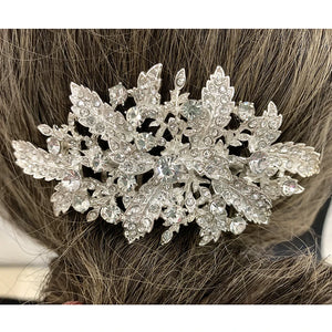 Silver Rhinestone Wedding Hair Combs Leaf Hair Ornaments