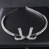 Silver Rhinestone Wedding Hair Ornaments Crystal Tiara Crown Bridal Hairband