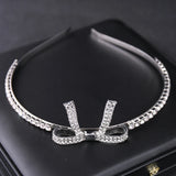 Silver Rhinestone Wedding Hair Ornaments Crystal Tiara Crown Bridal Hairband