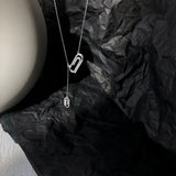 Silver Rose Pendant Necklace Women Fine Jewelry Party Gift