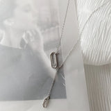 Silver Rose Pendant Necklace Women Fine Jewelry Party Gift