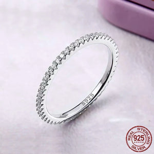 Small Zirconia Stacking Wedding Band Fine Jewelry R094
