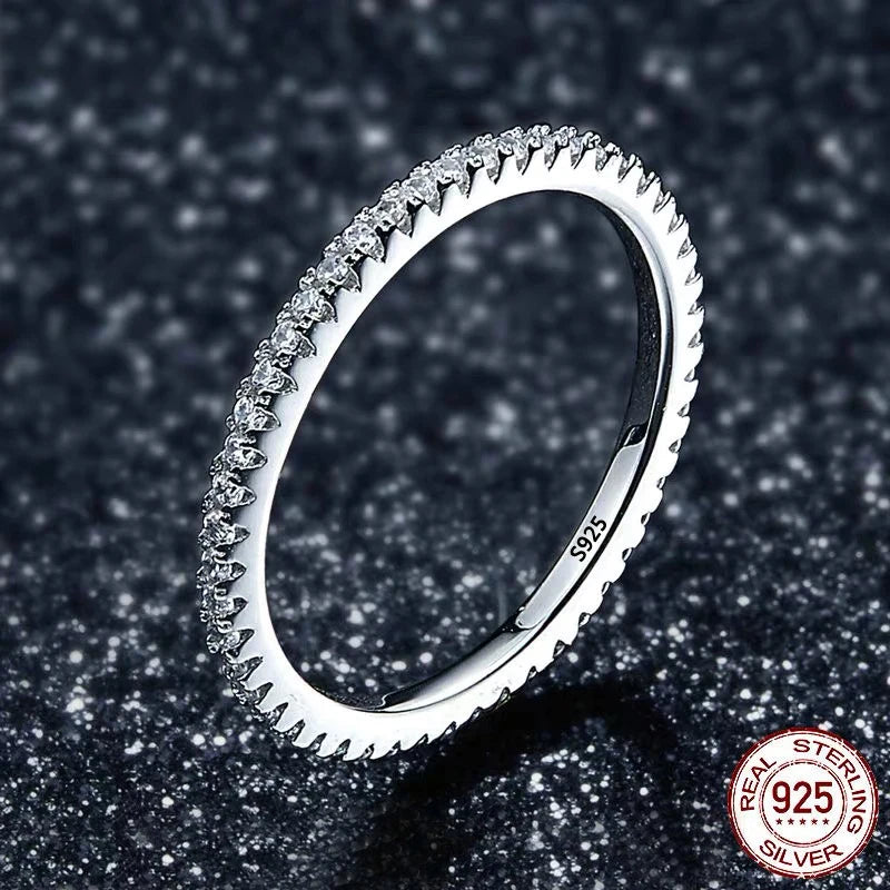 Small Zirconia Stacking Wedding Band Fine Jewelry R094