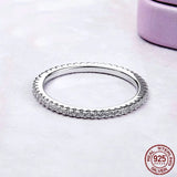 Small Zirconia Stacking Wedding Band Fine Jewelry R094