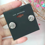 Bling CZ Zircon Stone Stud Earrings With Letters for Women