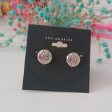 Bling CZ Zircon Stone Stud Earrings With Letters for Women