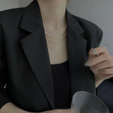 Double Layer Snake Chain Necklace for Women
