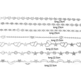 Silver Stainless Steel Anklet For Women Metal Chain Anklets Bracelet