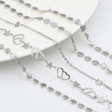 Silver Stainless Steel Anklet For Women Metal Chain Anklets Bracelet