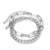 Silver Stainless Steel Anklet Beach Ankle Bracelet Foot Jewelry Gift
