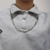 Silver Stainless Steel Chain Necklace 4.5mm-11.5mm High Jewelry Customizable