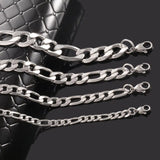 Silver Stainless Steel Chain Necklace 4.5mm-11.5mm High Jewelry Customizable