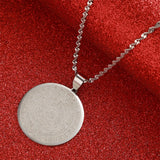 Silver Stainless Steel Mayan Calendar Chain Necklace Women Men Pendants Jewelry