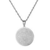Silver Stainless Steel Mayan Calendar Chain Necklace Women Men Pendants Jewelry