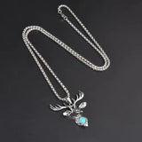Silver Stainless Steel Skull Motorcycle Rock Men Pendant Necklace