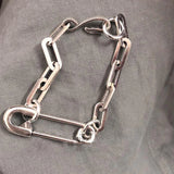 Vintage Silver Thick Chain Bracelet for Women