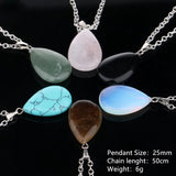 Tree of Life Necklace Pendant Wire Wrap Natural Stone Gem Suspension Jewelry