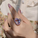 Silver Wedding Rings Party Ring CZ INS for Women Girls Gift Jewelry