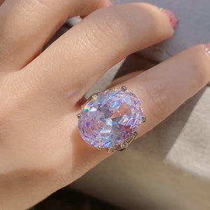 Silver Wedding Rings Party Ring CZ INS for Women Girls Gift Jewelry