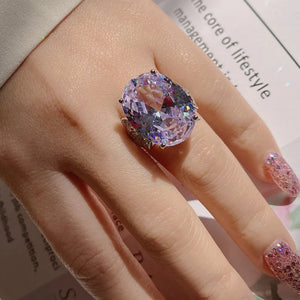 Silver Wedding Rings Party Ring CZ INS for Women Girls Gift Jewelry