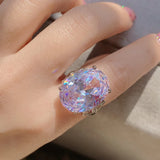 Silver Wedding Rings Party Ring CZ INS for Women Girls Gift Jewelry