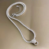Silver Universal Chain Necklaces For Women All-match Pendant