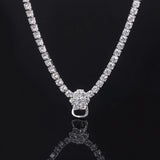 Silver Universal Chain Necklaces For Women All-match Pendant