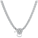 Silver Universal Chain Necklaces For Women All-match Pendant