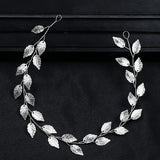 Silver Wedding Bridal Leaf Headband Hairband Women Girl Bride Accessories