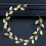 Silver Wedding Bridal Leaf Headband Hairband Women Girl Bride Accessories