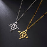 Silver Witch Knot Necklace Celtic Knot Protection Amulet