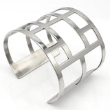Stainless Steel Hollow Grid Bangle Punk Style Bracelet