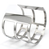 Stainless Steel Hollow Grid Bangle Punk Style Bracelet
