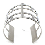 Stainless Steel Hollow Grid Bangle Punk Style Bracelet